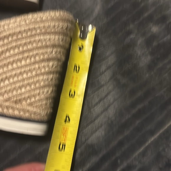 tom’s canvas tie-dye with blue and white open heel open toed wedges. - Picture 7 of 7